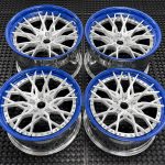 DC20-GLOSS BLUE LIP-BRUSHED-ALUMINUM-CENTER-POLISHED-INNER-CHROME-HARDWARE DC20-GLOSS BLUE LIP-BRUSHED-ALUMINUM-CENTER-POLISHED-INNER-CHROME-HARDWARE