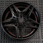 RS8-SATIN-BLACK-CENTER AND LIP -RED-HARDWARE RS8-SATIN-BLACK-CENTER AND LIP -RED-HARDWARE